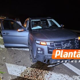 Fotos de Caminhoneiro em alta velocidade quase provoca tragédia durante atendimento a acidente com óbito em Maringá