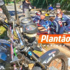Fotos de Motociclista sofre trauma grave ao colidir com árvore em Maringá