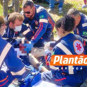 Fotos de Motociclista sofre trauma grave ao colidir com árvore em Maringá