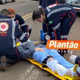 Fotos de Motorista provoca acidente grave em Maringá e foge; motoqueiro estava a caminho do trabalho