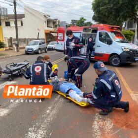 Fotos de Motorista provoca acidente grave em Maringá e foge; motoqueiro estava a caminho do trabalho