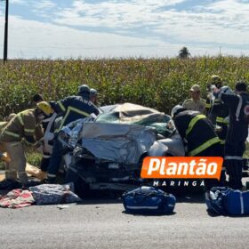 Fotos de Pai, mãe e filha de 13 anos morrem em colisão frontal na PR-323