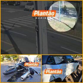 Vídeo mostra motociclista sofrendo acidente grave a caminho do trabalho em Maringá Foto 1 Fotos de Vídeo mostra motociclista sofrendo acidente grave a caminho do trabalho em Maringá