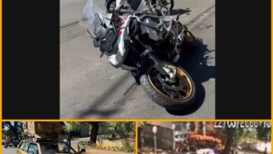 Fotos de Acidente entre Belina e moto alta cilindrada em Maringá deixa motociclista ferido; vídeo