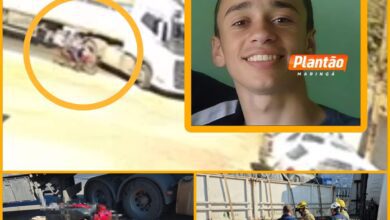 Fotos de Câmera registra acidente que matou motoboy em Maringá