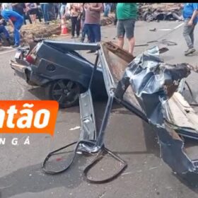 Fotos de Carro fica destruído após acidente entre Sarandi e Marialva 