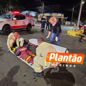 Colisão entre duas motos deixa três feridos em Maringá Foto 2 Fotos de Colisão entre duas motos deixa três feridos em Maringá