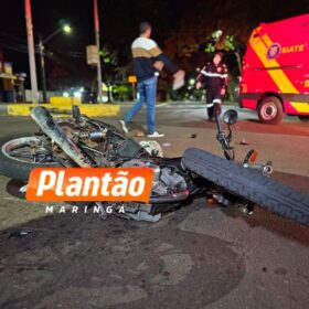 Colisão entre duas motos deixa três feridos em Maringá Foto 3 Fotos de Colisão entre duas motos deixa três feridos em Maringá