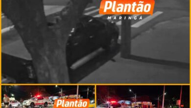 Fotos de Colisão entre duas motos deixa três feridos em Maringá