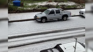 Fotos de Forte tempestade de granizo cobre ruas e rodovia e causa transtorno no Paraná; VÍDEO