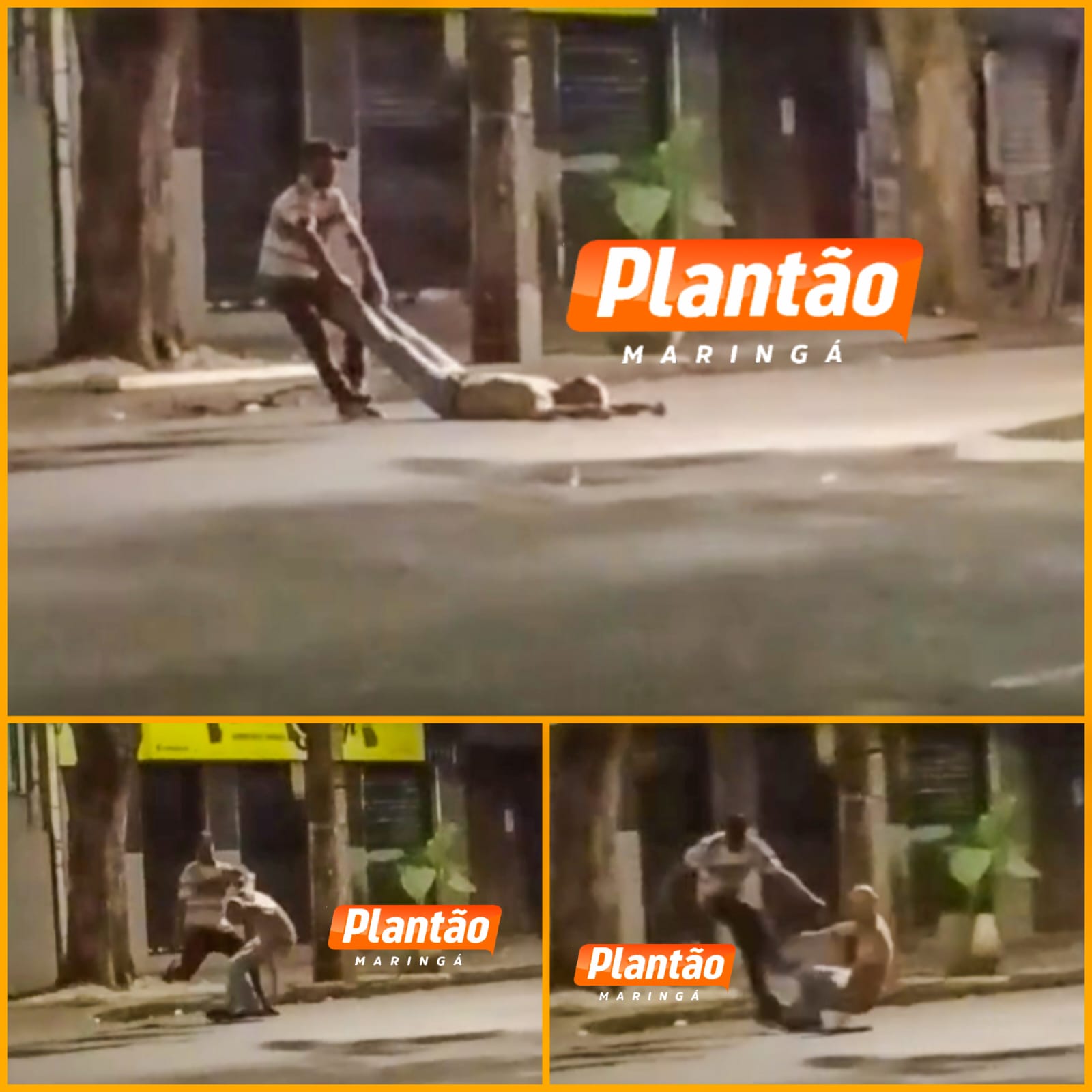 Fotos de Homem é brutalmente agredido com chute no rosto durante briga em Maringá