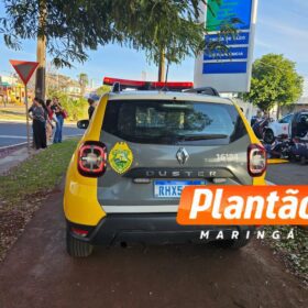 Fotos de Novas imagens de câmeras de segurança registram momento em que homem foi esfaqueado após briga de trânsito em Maringá