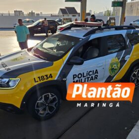 Fotos de Novas imagens de câmeras de segurança registram momento em que homem foi esfaqueado após briga de trânsito em Maringá