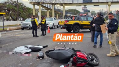 Fotos de Motociclista morre ao ser atropelado por caminhão na Avenida Colombo em Maringá