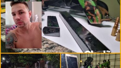 Fotos de Maringaense executado em Marialva havia sido preso em 2022 em Sarandi com submetralhadora, pistola e moto furtada