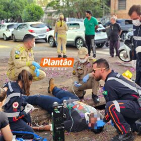 Fotos de Médicas do Samu de folga presencia acidente e presta primeiros socorros motociclista em Maringá