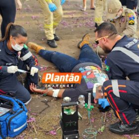 Fotos de Médicas do Samu de folga presencia acidente e presta primeiros socorros motociclista em Maringá