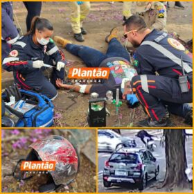 Fotos de Médicas do Samu de folga presencia acidente e presta primeiros socorros motociclista em Maringá