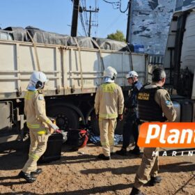 Fotos de Trabalhador morre após cair sobre os rodados de uma carreta em Maringá