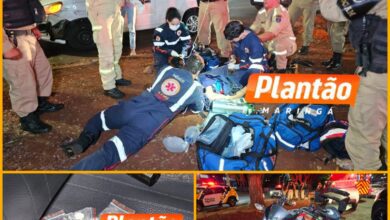 Fotos de Motociclista com drogas sofre ferimentos gravíssimos após acidente, em Maringá