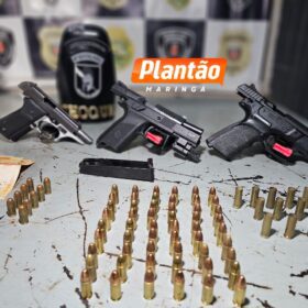 Pelotão de Choque apreende três pistolas e drogas em Maringá Foto 2 Fotos de Pelotão de Choque apreende três pistolas e drogas em Maringá