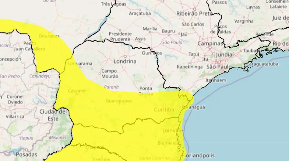206 cidades do Paraná entram em novo alerta de tempestade; veja a lista completa Foto 2 Fotos de 206 cidades do Paraná entram em novo alerta de tempestade; veja a lista completa