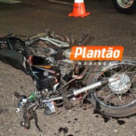 Fotos de Acidente entre moto e caminhão deixa jovem em estado gravíssimo em Maringá