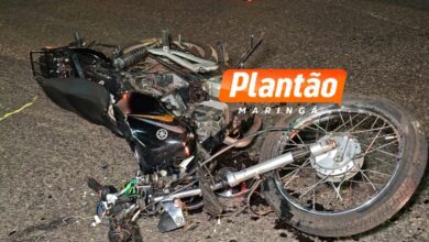 Fotos de Acidente entre moto e caminhão deixa jovem em estado gravíssimo em Maringá