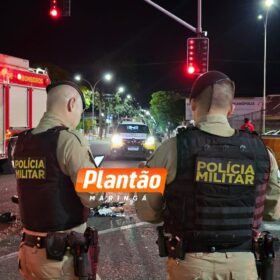 Fotos de Acidente entre moto e caminhão deixa jovem em estado gravíssimo em Maringá