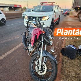 Acidente entre moto e caminhão deixa motociclista gravemente ferido em Maringá Foto 2 Fotos de Acidente entre moto e caminhão deixa motociclista gravemente ferido em Maringá