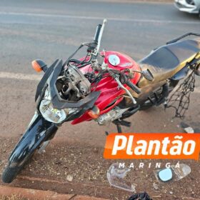 Acidente entre moto e caminhão deixa motociclista gravemente ferido em Maringá Foto 3 Fotos de Acidente entre moto e caminhão deixa motociclista gravemente ferido em Maringá