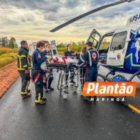 Bebê de cinco meses fica em estado gravíssimo e é socorrido de helicóptero ao Santa Casa de Maringá após acidente Foto 1 Fotos de Bebê de cinco meses fica em estado gravíssimo e é socorrido de helicóptero ao Santa Casa de Maringá após acidente