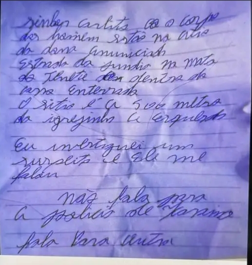 CASO DESAPARECIDOS: CARTA ANÔNIMA REVELA PISTAS! Bilhete leva polícia a achar o carro do grupo.l Foto 1 Fotos de CASO DESAPARECIDOS: CARTA ANÔNIMA REVELA PISTAS! Bilhete leva polícia a achar o carro do grupo.l