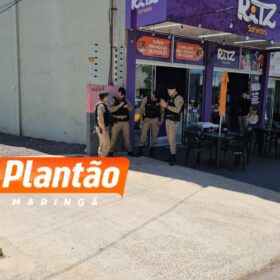 Vídeo mostra momento em que homem é baleado por agiota, em Maringá Foto 1 Fotos de Vídeo mostra momento em que homem é baleado por agiota, em Maringá