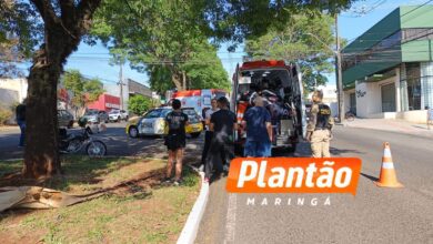 Fotos de Idosa é arremessada ao ser atropelada por moto em Maringá