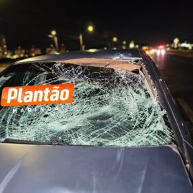 Após ser derrubado por motorista que fugiu do local, motociclista é atropelado por outro veículo em Maringá Foto 6 Fotos de Após ser derrubado por motorista que fugiu do local, motociclista é atropelado por outro veículo em Maringá