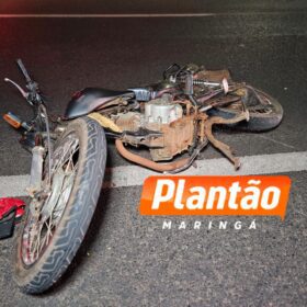 Após ser derrubado por motorista que fugiu do local, motociclista é atropelado por outro veículo em Maringá Foto 4 Fotos de Após ser derrubado por motorista que fugiu do local, motociclista é atropelado por outro veículo em Maringá