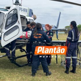 Trabalhador sofre descarga elétrica durante instalação de placas solares e é socorrido de helicóptero Foto 1 Fotos de Trabalhador sofre descarga elétrica durante instalação de placas solares e é socorrido de helicóptero