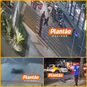 Vídeo mostra homem sendo esfaqueado pela ex, em Maringá; o homem tentava arrastá-la para dentro de um veículo Foto 1 Fotos de Vídeo mostra homem sendo esfaqueado pela ex, em Maringá; o homem tentava arrastá-la para dentro de um veículo