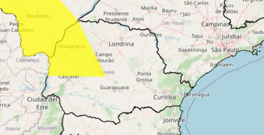 104 municípios do Paraná entram em alerta de tempestade; confira a lista completa Foto 2 Fotos de 104 municípios do Paraná entram em alerta de tempestade; confira a lista completa