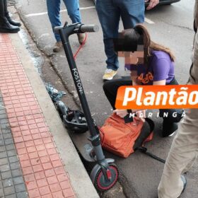 Acidente com patinete deixa mulher com laceração no braço em Maringá Foto 1 Fotos de Acidente com patinete deixa mulher com laceração no braço em Maringá