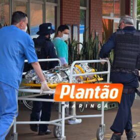 Adolescente da entrada no Hospital Universitário de Maringá após ser baleado nas costas Foto 2 Fotos de Adolescente da entrada no Hospital Universitário de Maringá após ser baleado nas costas