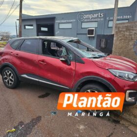 Câmera flagra capotamento após colisão em Maringá Foto 2 Fotos de Câmera flagra capotamento após colisão em Maringá