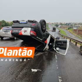 Câmera flagra capotamento no Contorno Norte em Maringá Foto 4 Fotos de Câmera flagra capotamento no Contorno Norte em Maringá