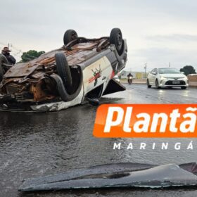 Câmera flagra capotamento no Contorno Norte em Maringá Foto 5 Fotos de Câmera flagra capotamento no Contorno Norte em Maringá