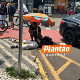 Fotos de Câmera registra momento em que ciclista é atingido por carro