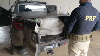 Fotos de Caminhonete lotada de agrotóxicos contrabandeados é apreendida em Maringá