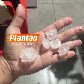 Fotos de Chuva de granizo atinge Maringá e região durante a madrugada