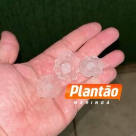 Fotos de Chuva de granizo atinge Maringá e região durante a madrugada