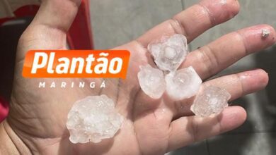 Fotos de Chuva de granizo atinge Maringá e região durante a madrugada
